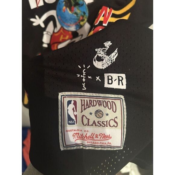 TRAVIS SCOTT CACTUS JACK HOUSTON ROCKETS  Jersey Mens Small NBA Mitchell & Ness - Picture 5 of 6